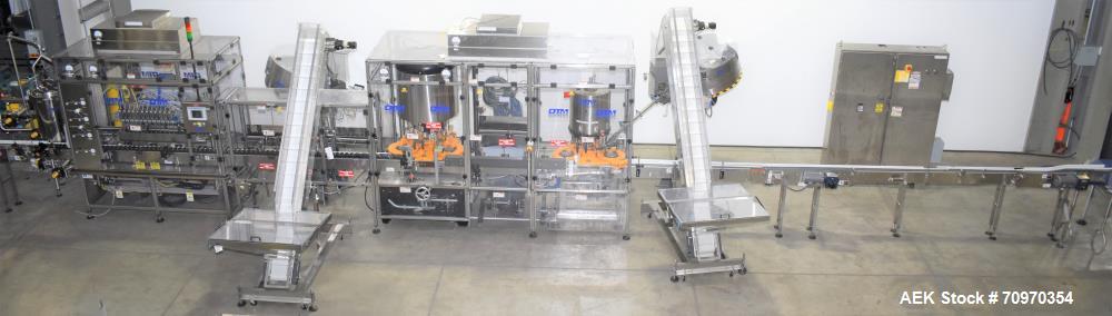 DTM Purefill 2000 Liquid Filling Line w/Pneumatic Scale Plugger and Capper